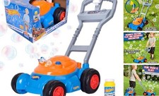 Hot Wheels Bubble Lawn Mower for Toddlers, Bubble Blowing Machines,