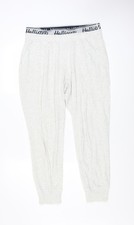 Hollister Women’s Grey Jogger Trousers L Cotton Blend Ultra High Rise