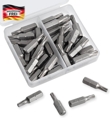 T20 Torx Bit Set 30 Stück 25 mm für Elektroschrauber und Heimwerker