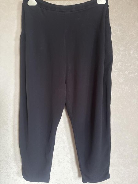 Women Diesel Trousers Black Viscose M