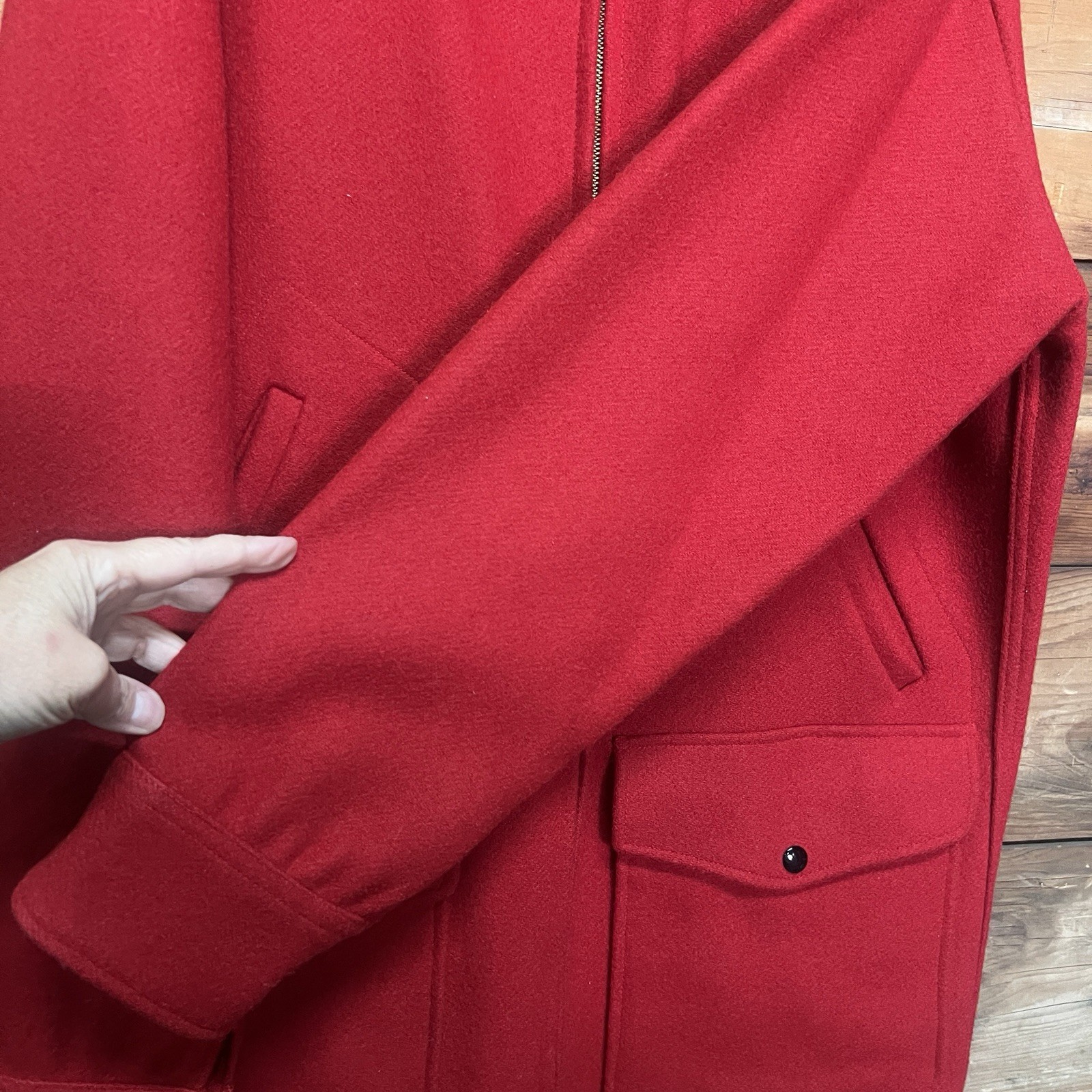 Vintage Pendleton Mens Jacket Red Medium - image 7