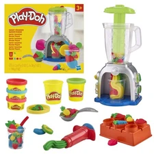Play Doh Swirlin Smoothies Blender Playset Kids Kitchen Pretend Play Toy