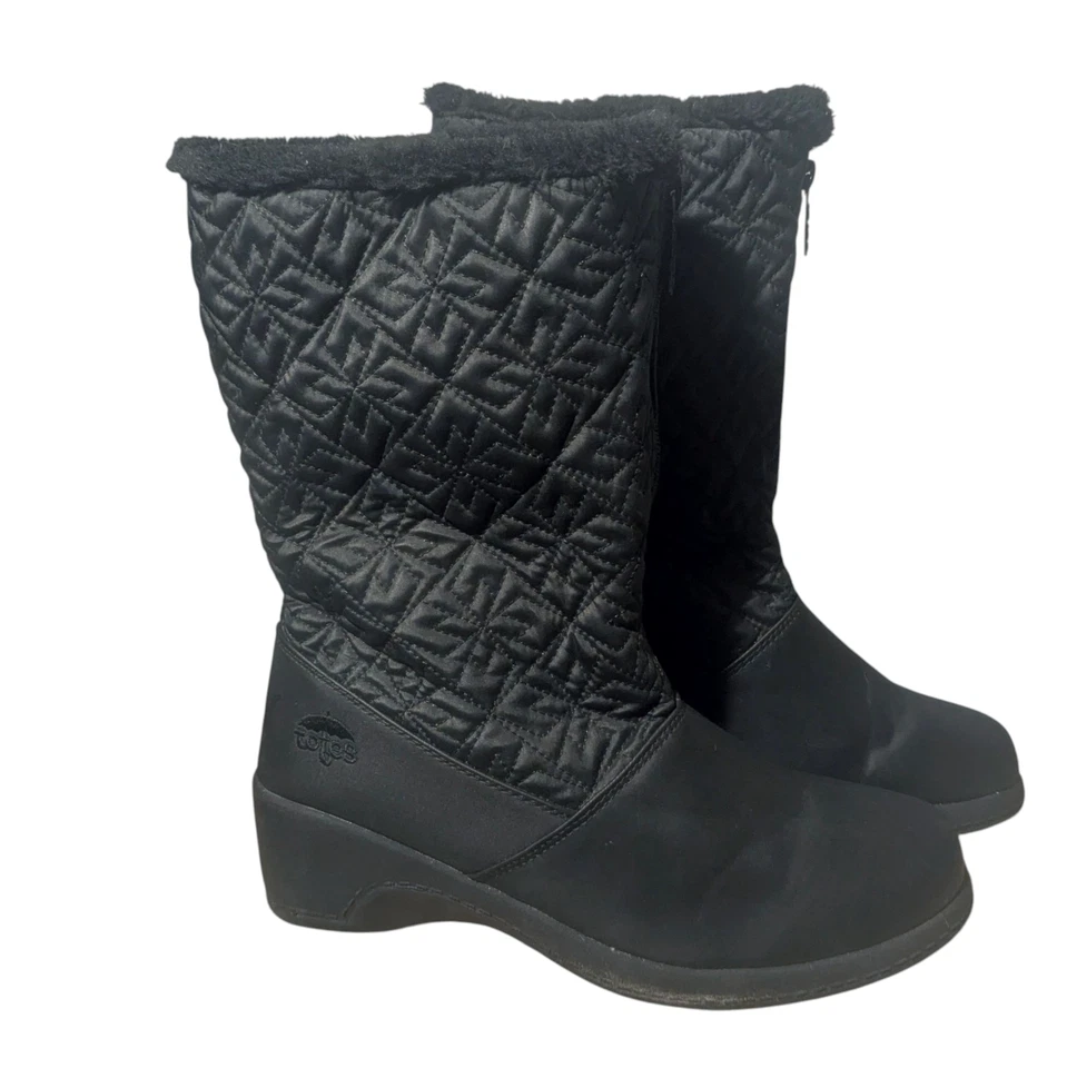 Botas de invierno Totes para mujer 11M acolchadas negras forradas de piel sintética aisladas impermeables Foto 4 de 4