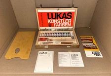 LUKAS Studio ‘Ölfarben Künstlerfarben’ Oil Paint Set In Wooden Case Germany RARE