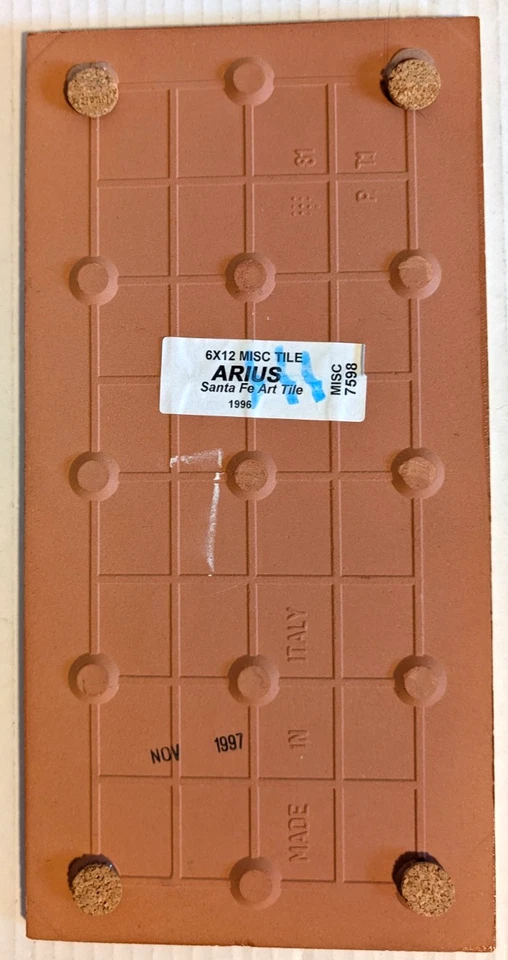 Vintage Arius Sante Fe Art Tile Trivet Floral Purple Iris 6" x 12" - Lovely! - Image 4 of 4