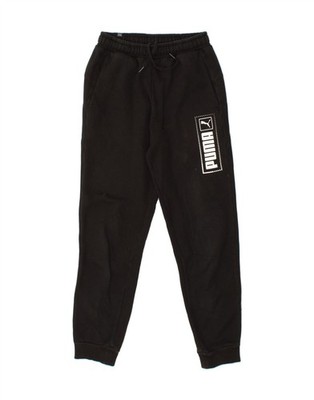 PUMA Womens Graphic Tracksuit Trousers Joggers UK 6 XS  Black CM18