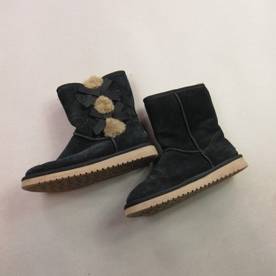 Koolaburra UGG Boots Womens 5 Lytta Snow Winter Black Suede Faux Fur