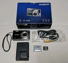 Olympus FE-5020 12MP Digital Camera w/ Box, Charger, Memory Card TESTED SEE PICS