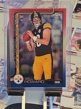 WILL HOWARD 2025 TOPPS CHROME FOOTBALL #321 RED WHITE & BLUE REFRACTOR SP ROOKIE