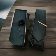 RBOCOTT Men's Tie Collection Set of 4 Green Lovely Tie