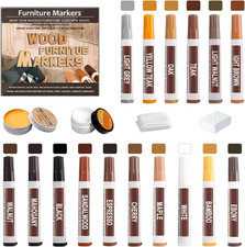 22PCS Wood Furniture Repair Markers - 16 Colors Furniture Touch Up Pen with Bees