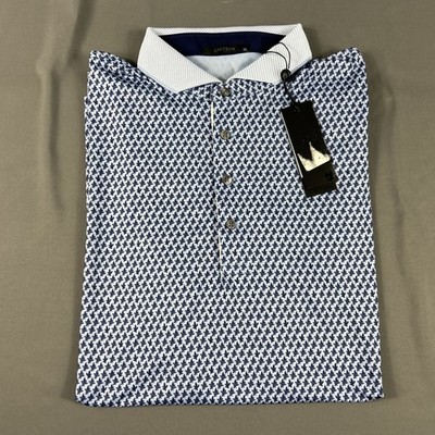 Greyson Golf Shirt Polo Sleeve Logo Poison Pine Print XL Blue NWT MSRP $118
