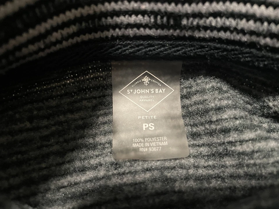 Sudadera pulóver St. John's Bay para mujer talla S manga larga polar cuarto a presión Foto 3 de 4