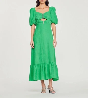 Sandro Paris Damenkleid Größe 34FR / XS Langes Kleid mit Strasssteinen  - Bild 1 von 4