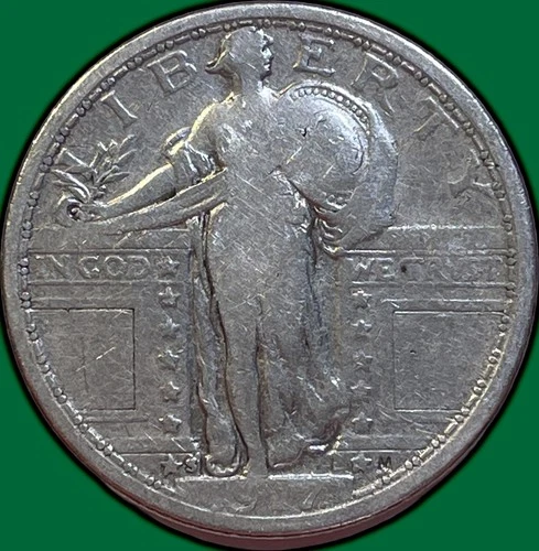 1917-S Type 1 Standing Liberty Quarter Fine F Coin #35739