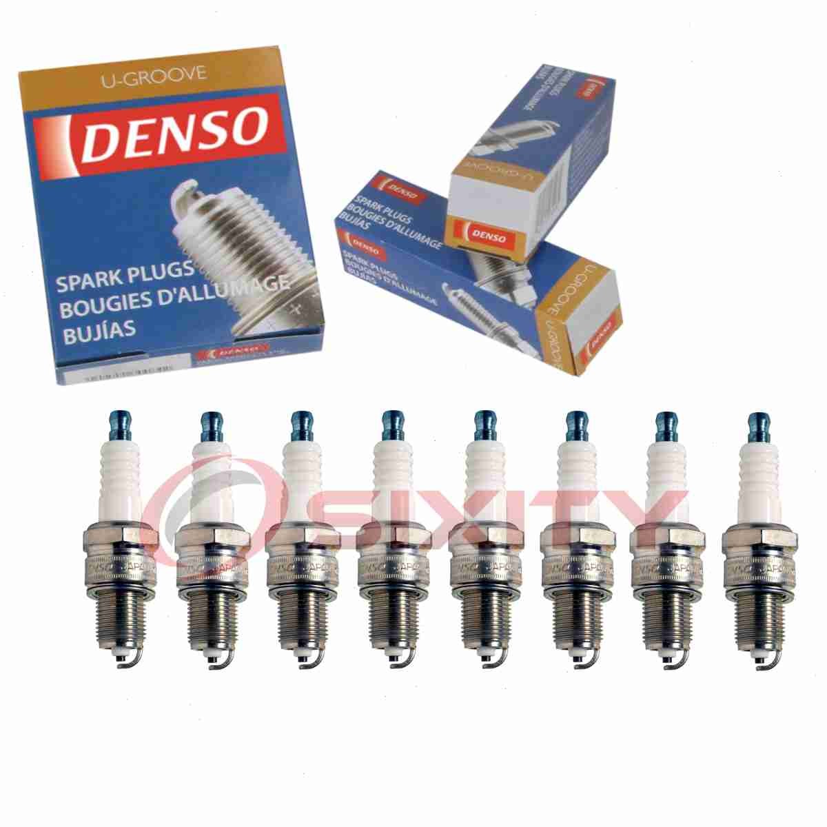 8 pc Denso Standard U-Groove Spark Plugs for 1959-1969 Chevrolet Biscayne wj