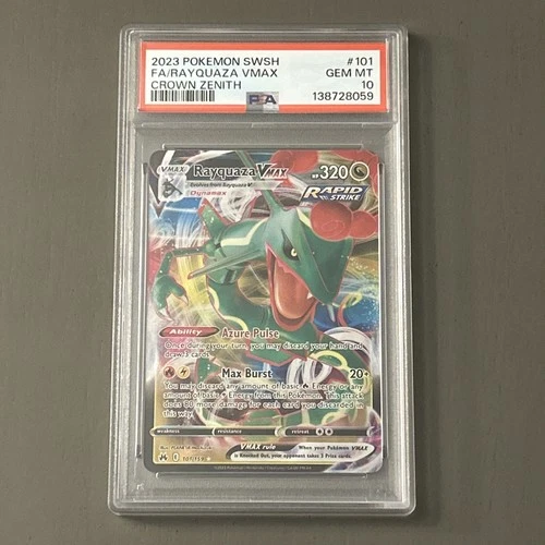 Pokemon TCG: Rayquaza VMAX 101/159 Crown Zenith Holo PSA 10