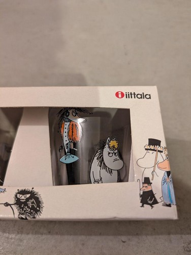 Iittala Moomin Nordic Glass Set of 2 Designer Hand-Blown Collectible Glassware - Picture 13 of 16