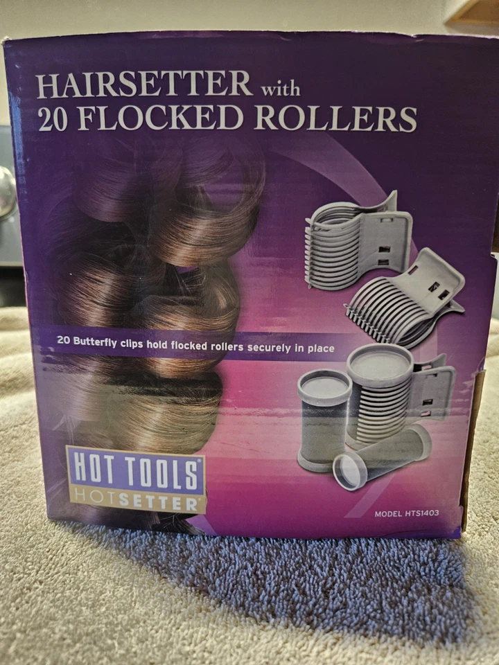 Hot Shot Tools Hairsetter with 20 Flocked Rollers Curlers 3 Sizes Fast Heat  - Изображение 3 из 4