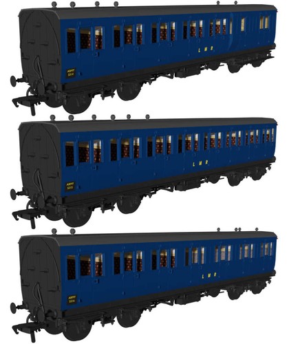 Rapido Trains 978033 Spur OO LMR "Evolution" Non-Corridor Carriage Pack | Zustand: New