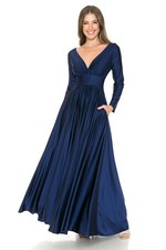 Clearance Stretchy Long Sleeve Mother Of The Bride Formal Gown By Lenovia 5231
