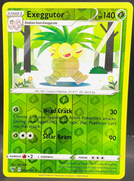 Pokemon - Exeggutor - 005/185 - Reverse Holo Rare - Vivid Voltage - NM/M