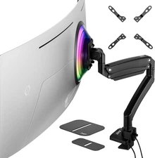 Single 17"-57" Super Ultrawide Monitor Arm for Screens Up to 59.5 lbs, Premiu...