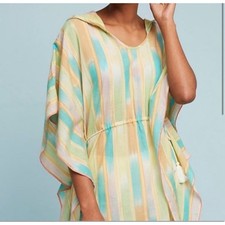 FINAL CLEARANCE Anthropologie Lilka Pastel Yarn Dyed Tunic Poncho Cotton XS