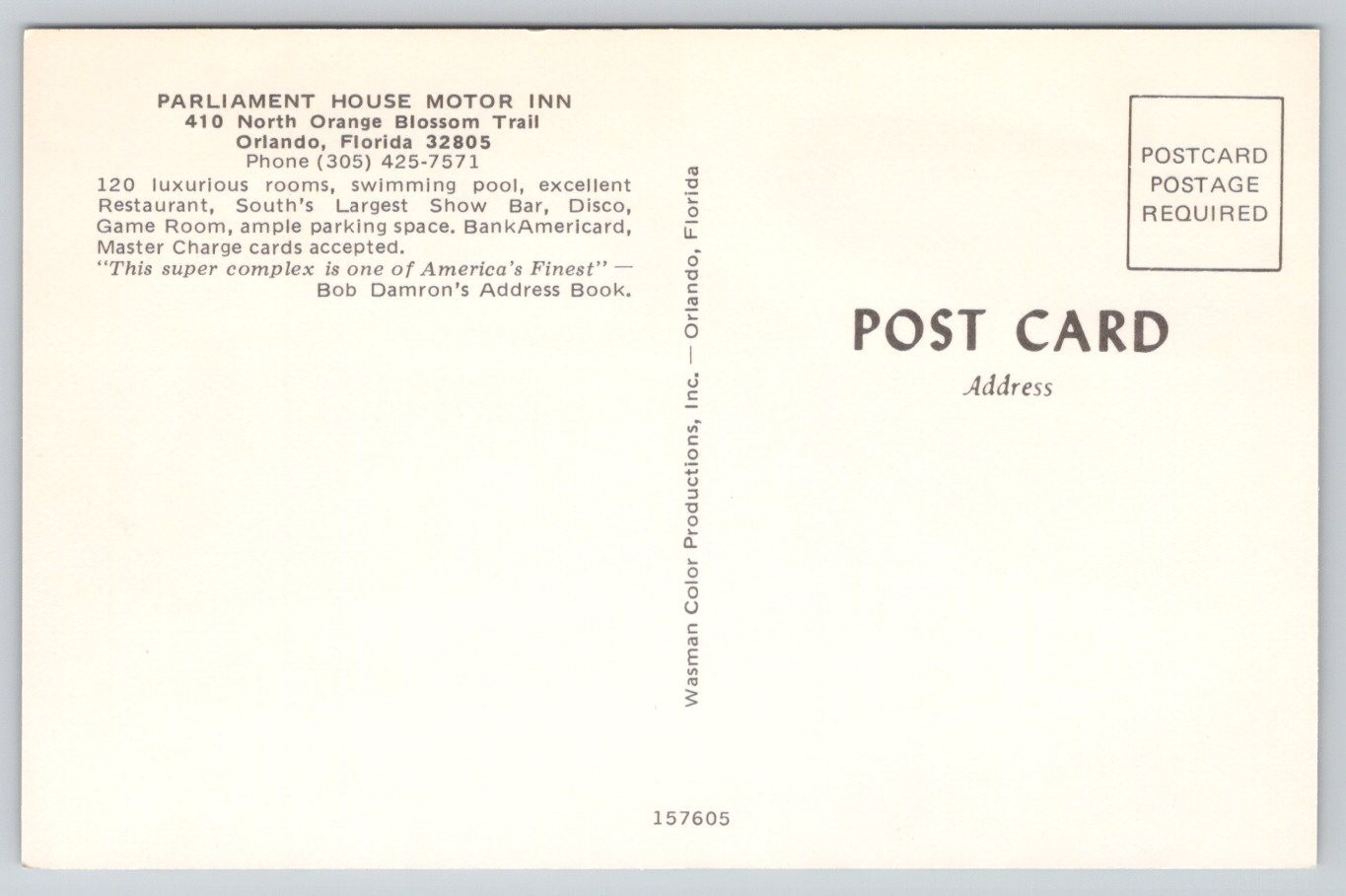 Motor Inn Pool Orlando FL Parliament House Motor Inn Multi View Swimming Pool Postcard ...