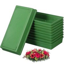 10 PCS Square Floral Foam Bowls, Plastic Base Tray, Flower Arrangements, Wedding