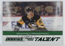 2024-25 Upper Deck Credentials Front Row Talent Green 6/49 Sidney Crosby 0tc8