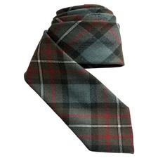 Vintage 100 New Wool Blue Red Green Grey Plaid Tartan Men Neck Tie Classic