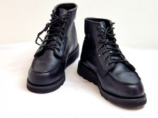 Red Wing Shoes 3380 Moc Toe Leather Boots Black UK 6.5 EU 40 US 9 Made in USA