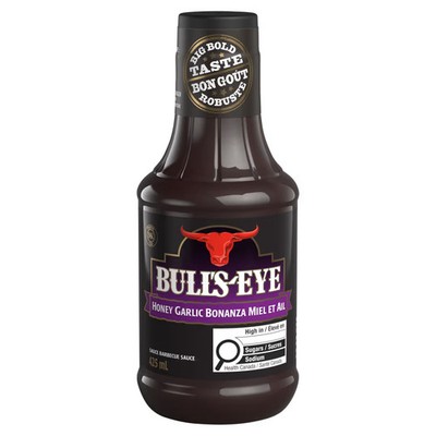 12 x Bull's Eye BBQ Sauce - Honey Garlic 14.4 fl.oz. / 425 ml.