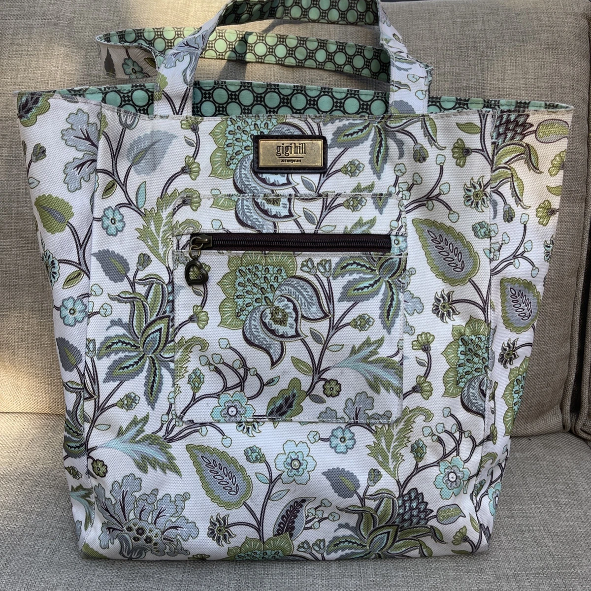Gigi Hill Los Angeles  Black and White Backpacks Gigi Hill Large Black & White Damask Carry on wheeled  main image 2
