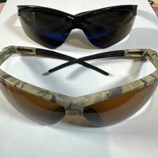 Lot of 2 Nemesis Z87+ Safety Sunglasses Black Blue & Camo Orange Lenses VGUC