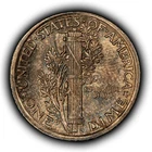 1916 10c Silver Mercury Dime - FSB - PQ Neon Toning - BU - SKU-Z6427