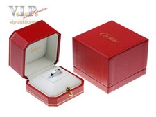 CARTIER TANK SOLITAIRE RING 0.25ct. DIAMOND 18K WHITE GOLD SOLITAIRE DIAMOND BAGUE