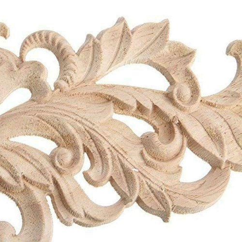 Wood Carved Corner Onlay Applique Unpainted Frame Decal Style Wooden Europe6 - Bild 4 von 11