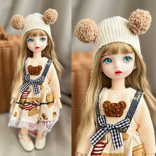 Komplettset 1/6 BJD Puppe + Gesichts-Make-up + Perücken + Augen + Kleidung Outfit Mädchen Geschenk - Bild 5 von 5