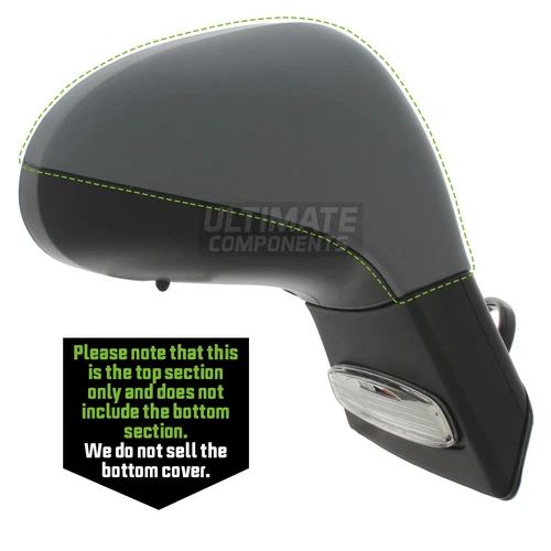 Peugeot 207 Hatchback 2006-2013 Wing Mirror Cover Cap Case Primed Drivers Side