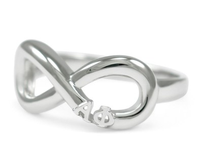 Alpha Phi Sorority Jewelry / Sterling Silver Infinity Ring (Brand New!!!**)
