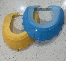 2 pack Baby Shower Shampoo Cap Hair Wash Crown  Brand New  Blue/Yellow Color.