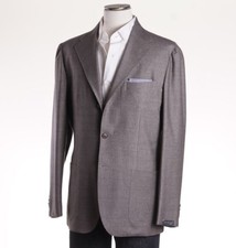 NWT 2995 SARTORIO NAPOLI by KITON Oatmeal Herringbone Wool Sport Coat Slim 42 R