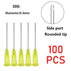 100pcs Dental Endo Irrigation Needle Tip 30GA End-Closed Side Hole Syringes NEW
