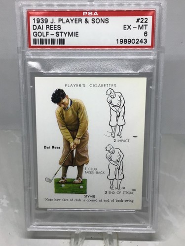 1939 J. Players & Sons Golfers #22 Dai Rees PSA 6