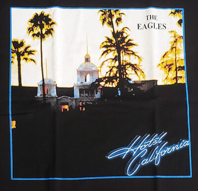 EAGLES T-shirt Hotel California Classic Rock Band Men's 100