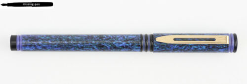 Rare Waterman Forum Cartridges Fountain Pen in Blue-Marble Black Design (1980s) - Picture 3 of 10