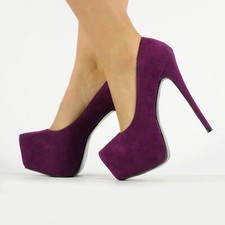 Womens Concealed Platform High Heels Stiletto Pumps Party Club Court Shoes