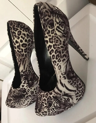 ALBA SAFARI Women 10-M Tigers Tall Heel Platform Shoes